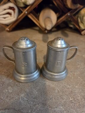 Pewter-Style Salt and Pepper Shakers - Silver